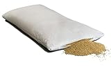 GIRAFFENLAND Bio-Hirsekissen 40x80cm, Kissen - Köper-Baumwolle weiß, mit Bio-Hirseschalen, direkt...