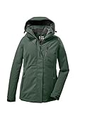 Killtec Damen Kow 140 Wmn Jckt Funktionsjacke/Outdoorjacke Mit Abzippbarer Kapuze, Grün/grau, 38 EU
