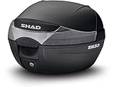 D0b33200 - Koffer oder Tasche hinten, für Roller oder Motorrad sh33 sh 33, Schwarz