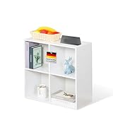 Floordirekt Bücherregal, Regal weiß mit 4 Fächern, Würfelregal, 29T x 59,6B x 59,8H cm,...