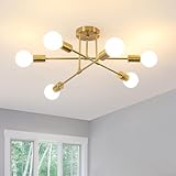 Comely 6-Flammig Vintage Kronleuchter, Retro Sputnik Deckenleuchte E27 Moderne Industrielle...