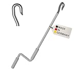 BAUHELD® Markisenkurbel mit Fleischer-Haken [Made in Germany] - Markisenstange mit...