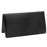 Schwarze Scheckbuchhülle aus Vinyl, Top Tear Personal Vinyl Scheckbuchhülle