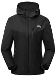 YSENTO Damen Regenjacke Wasserdicht Atmungsaktiv Outdoorjacke Leichte Übergangsjacke Windbreaker...