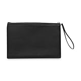 Schwarze Premium Herren Handtasche, handgemacht aus PU-Leder, Business Reisen Alltag, Männer Clutch...