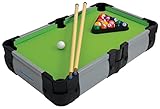 Schildkröt® Mini Billiard Tisch, kleiner Billardtisch mit 2 Queues, 16 Billardkugeln, Triangel zur...