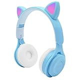 QRTTLY Kinder-Kopfhörer, LED-Farblicht, Ohrhörer, Headset, Bluetooth 5.0 Kopfhörer, unterstützt...