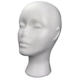 BAZEITFLOW Perückenmannequinkopf aus Schaumstoff Perückenständer und Hut Präsentationshalter...