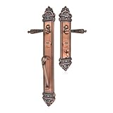 PGNEX Türschloss aus Zinklegierung, geschnitzter Griff, Zylinder, Massivholz, Diebstahlsicherung