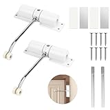 2 Stück Automatischer Türschließer Innentür, Einstellbar Türschließer Ohne Bohren,...