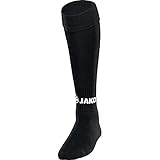 JAKO Herren Stutzenstrumpf Glasgow 2.0 Schwarz Gr. 43-46 I Sportsocken mit Ripp-Struktur am Knöchel...
