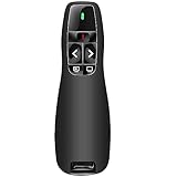 Ergonomisch Wireless Presenter für Präsentationen Fernbedienung Laptop Powerpoint, 2.4GHz USB...