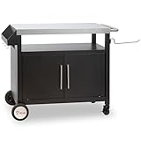 BBQ-Toro Grillwagen 103,5 x 59 x 81 cm | Silber/Schwarz | Grilltisch mit großer Arbeitsfläche |...