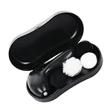 Healeved Elektrische Schuhputzmaschine Polierbürsten für Lederpflege Schwarz Tragbar mit Sockel...