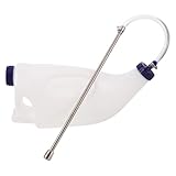 IWOWHERO Kälberfütterungsflasche 4L mit Griff aus Edelstahl Milch und Wasserflasche für Kälber...