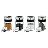 WMF Depot Gewürzstreuer Set 4-teilig, 100ml, Gewürzdose, Gewürzstreuer Glas, Gewürzglas, Glas,...