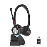 MAIRDI Kabelloses Headset mit Mikrofon für PC, 5.2 Bluetooth Headset mit Mikrofon...