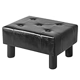YMYNY Kleine Fußbank, Kunstleder Fußbank Rechteckiger, Sitzhocker, Fußbank für Wohnzimmer, Pouf...