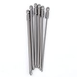Yusat Kopf-Bit, 18 x 8 x 1, 6 Stück, Schaft, 1/4 S2 Stahl, 150 mm, magnetischer...
