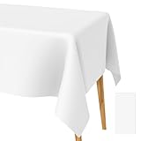 2 Stück Einweg Tischdecke Weiß 137x274 cm, Partytischdecken Aus Kunststoff, Rechteckige...
