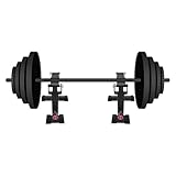 2 Ständer Kreuzheben Langhantelständer set bis 300kg Karbonstahl Langhantelablage...