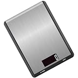 JECOMPRIS Edelstahl Küchenwaage Digitale Lebensmittelwaage Hohe Präzision Batterielos Kompakt für...