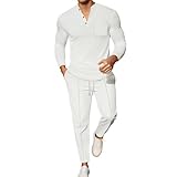 Bauzuoyo Herbst Kleidung Herren Einfarbig Zweiteilige Business Casual Outfit Slim Fit Elegant...
