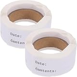 Supvox 2 Rollen Lebensmittelechte Beschreibbare Aufbewahrungs Etiketten 25×75Mm Weiß...