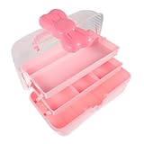 Healvian Drei Layer Haaraccessoires Organizer für Rosa Prinzessin Schmuckaufbewahrungsbox für...