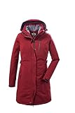 killtec Damen Funktionsparka/Parka mit abzippbarer Kapuze KOW 165 WMN PRK, weinrot, 40, 37726-000