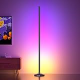 Buyya LED Stehlampe Wohnzimmer, 125cm RGB Standleuchte mit Fernbedienung und APP, Moderne...