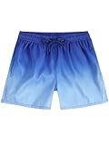 SERENYOU Badehose Jungen Farbverlauf Badeshorts Meshfutter Schwimmhose Schnelltrocknend Boardshorts...