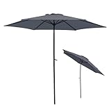 Thanaddo Sonnenschirm Ø300 cm, Sonnenschutz UPF 50+ Strandschirm, beidseitig um 30° knickbar,...