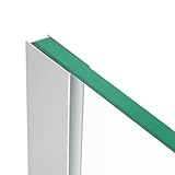 Moments of Glass Alu Wandprofil chrom für 10 mm Glas | 200 cm U-Profil für Duschabtrennung &...