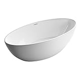 BERNSTEIN Freistehende Badewanne aus Sanitäracryl Standbadewanne Wanne mit Doppelwandiger...