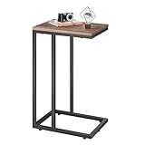 WLIVE Beistelltisch C Form, Nachttisch für Schlafzimmer, Wohnzimmer, Beistelltische mit...