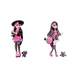 Monster High Draculaura-Puppe mit ihrem Haustier & Draculaura Puppe - Vamp-tastische Mode, Umhang,...