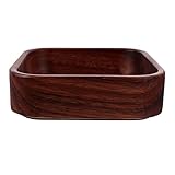 POPETPOP Quadratisches Obsttablett aus Naturholz 15x4,5cm Handgefertigtes Holztablett für Snacks...