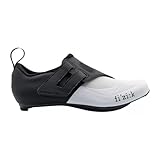 Fizik Powerstrap R4 Triathlon-Schuhe Unisex Erwachsene, Weiß/Schwarz, 44