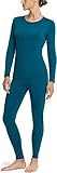 TSLA Damen Thermale Wintergear Mikrofaser Top & Bottom Wintergear Fleeced Gefüttert Set, Whs200...