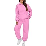 Jogginganzug Damen Set Elegant Langarm Trainingsanzug Sport Hosenanzug Damen Casual Hoodie Und...