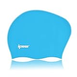ipow Hochwertige Silikon Badekappe Bademütze Badehaube für Lange Haare gesund und warm Swim Cap...
