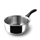 Lacor - 31314 - Garinox Gerader Topf mit Ausgießer, Edelstahl, Ausgießer, ergonomischer...