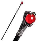 BIGIX Dragon Claw Cane-Vintage Cane für Männer-Cosplay Cane für ältere Geschenke, 93cm,Rot