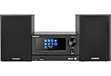 Kenwood M-7000S-B Mikro-Stereoanlage, Schwarz, mit Bluetooth, USB, CD und Radio Dab + oder FM