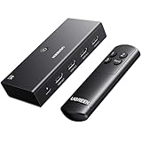 UGREEN HDMI Switch 3 in 1 Out 4K@60Hz, HDMI Splitter mit Fernbedienung Unterstützt HDR10+ CEC...
