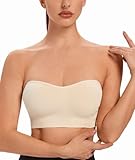 ANGOOL Damen Bandeau Trägerloser BH ohne Bügel Gepolsterter Bralette BH Nahtlose Tube Top BH mit...