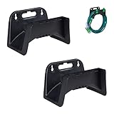 Relaxdays Schlauchhalter, 2er Set, Wandschlauchhalter aus Kunststoff, für Gartenschlauch, HBT: 15 x...
