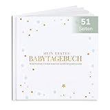Tiny Trees® Babyalbum Mein erstes Jahr - Erinnerungsbuch und Schwangerschaftstagebuch – Geschenk...