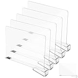 Artibetter 6 Stück 6 teiliges vertikales Regaltrenner Set aus strapazierfähigem Kunststoff Schrank...